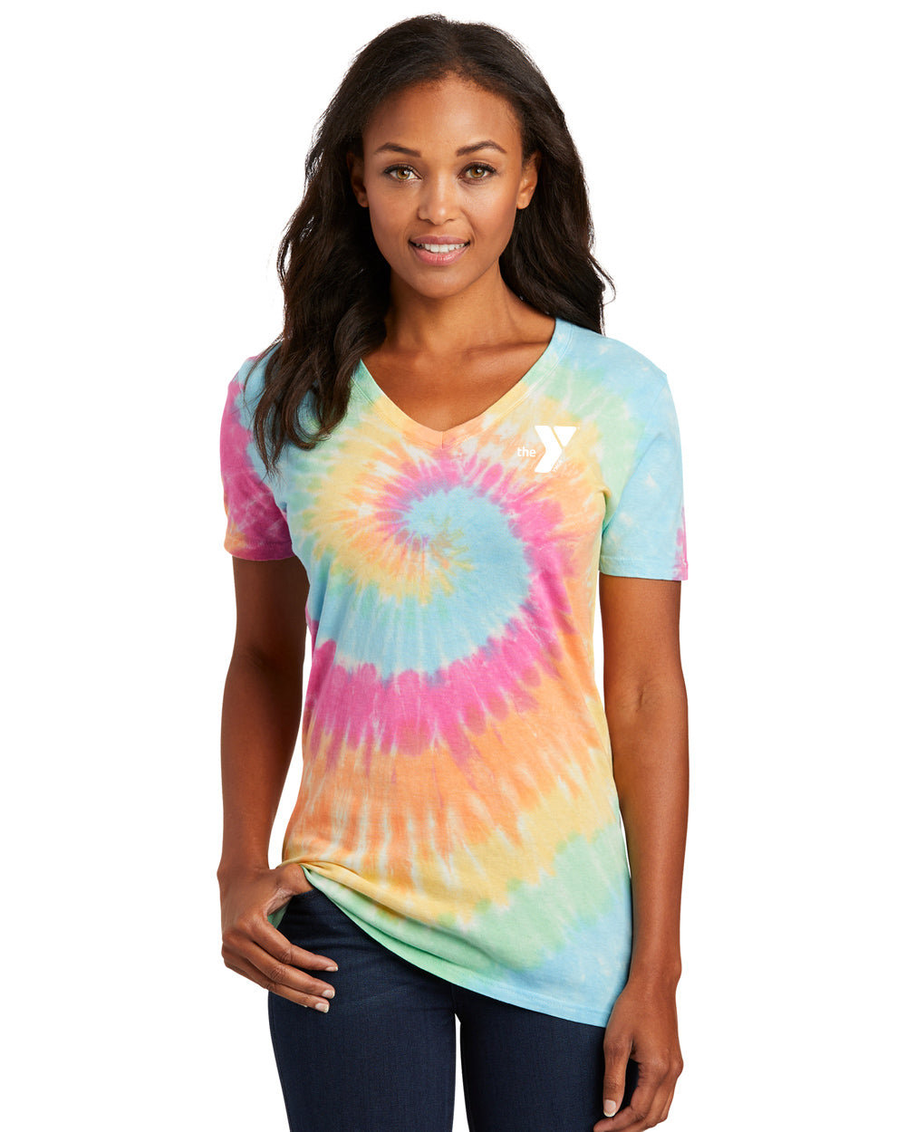 Ladies' Tie-Dyed V-Neck