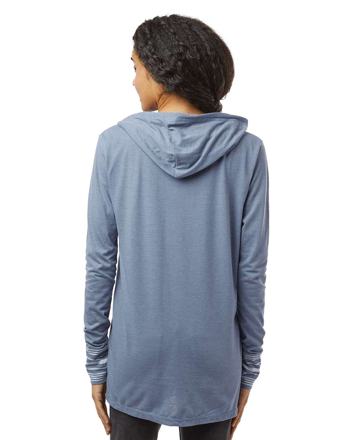 Ladies' Heathered Jersey Hooded Tunic
