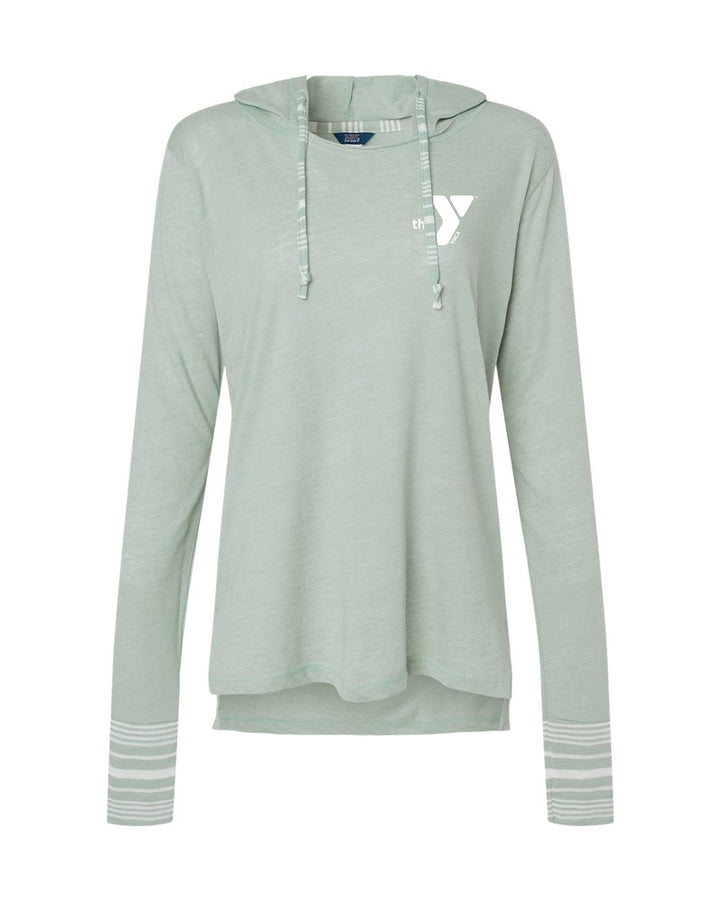 Ladies' Heathered Jersey Hooded Tunic