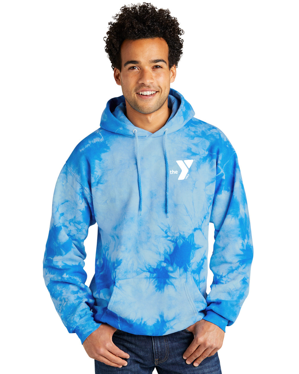 Tie-Dyed Pullhood Sweatshirt