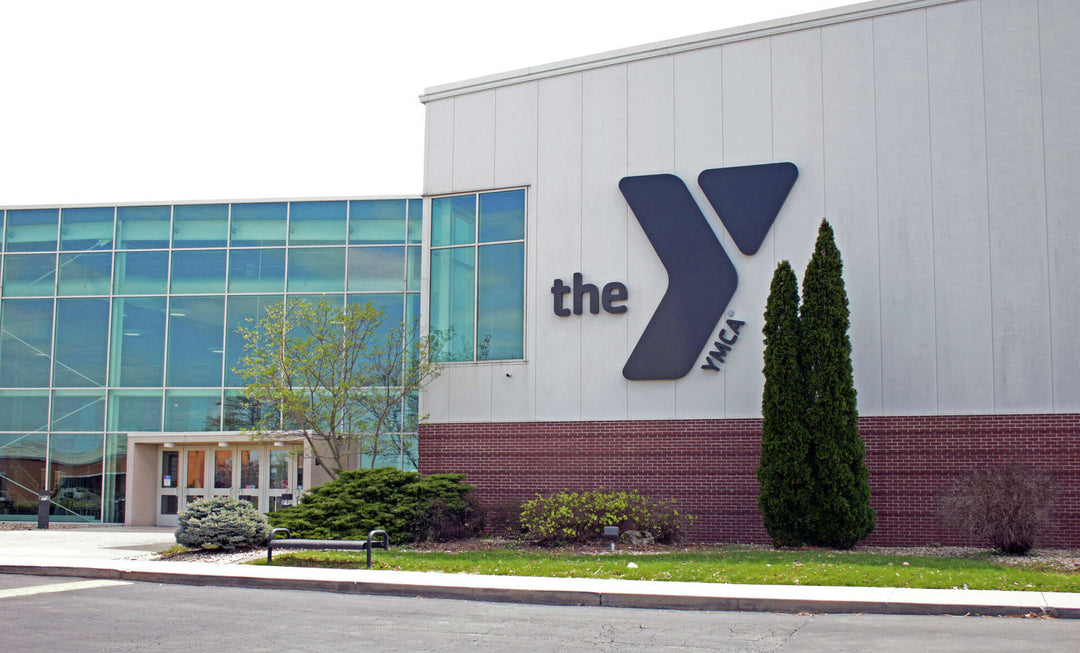 Front entrance view of the Edwardsville YMCA.