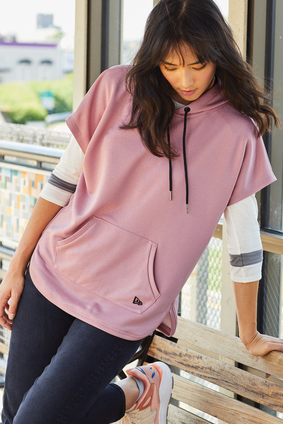 Fan Series #57 - Ladies' New Era® Performance Terry Short Sleeve Hoodie