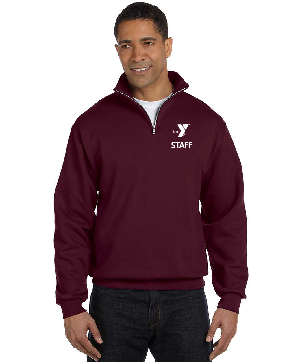 Staff Embroidered 1/4 Zip Sweatshirt