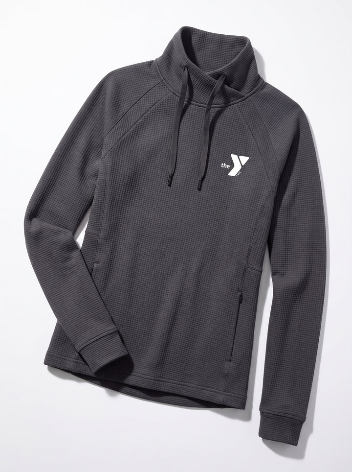Ladies' Embroidered Waffle Pullover