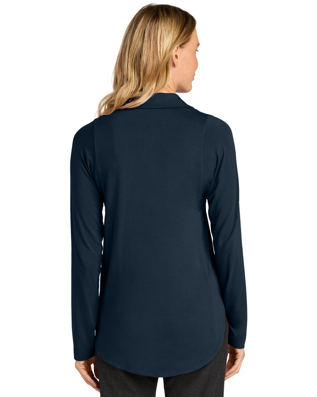 Ladies' Embroidered Luxe Knit Button Tunic