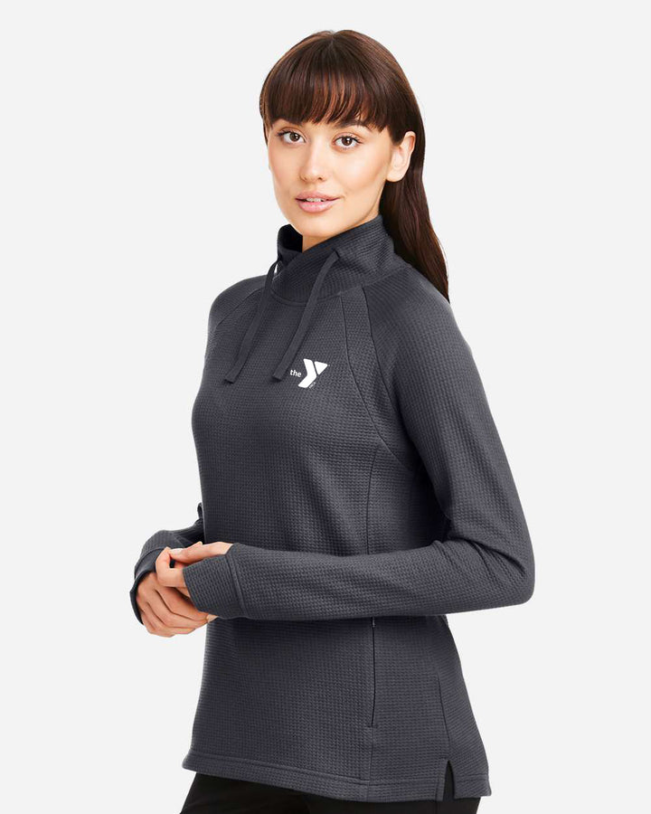 Ladies' Embroidered Waffle Pullover