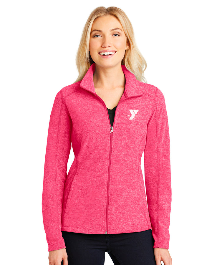 Ladies' Heathered Microfleece Full Zip