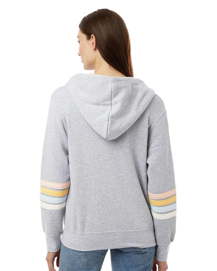 Ladies' Striped Sleeve Full Zip