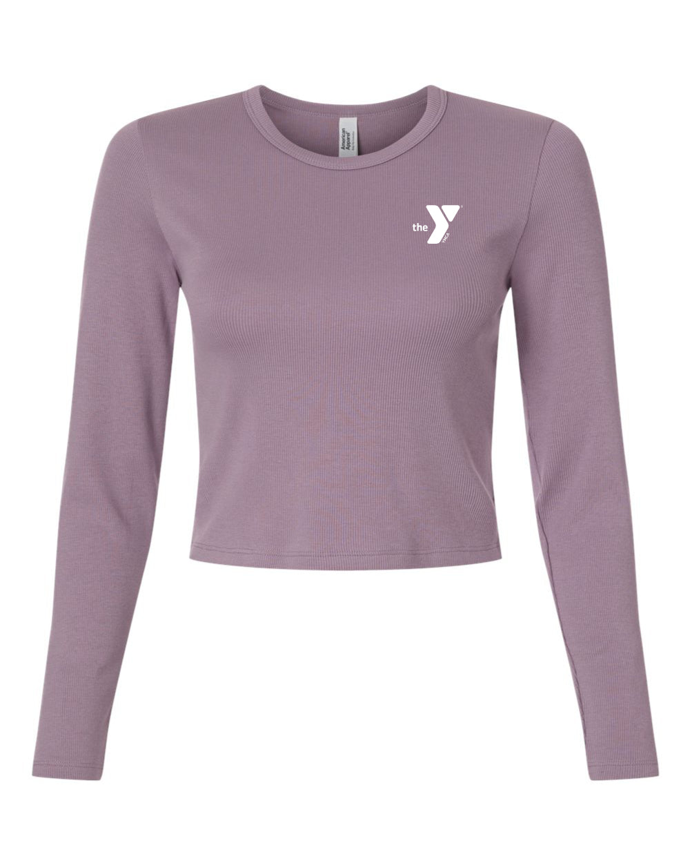 Ladies' Baby Rib Long Sleeve Cropped T