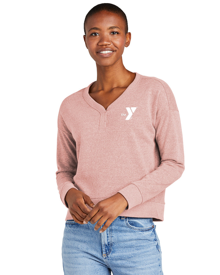 Ladies' Perfect Triblend Fleece V-Neck Sweatshirt