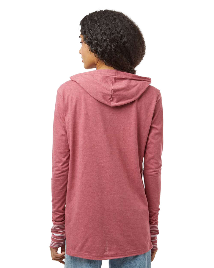 Ladies' Heathered Jersey Hooded Tunic