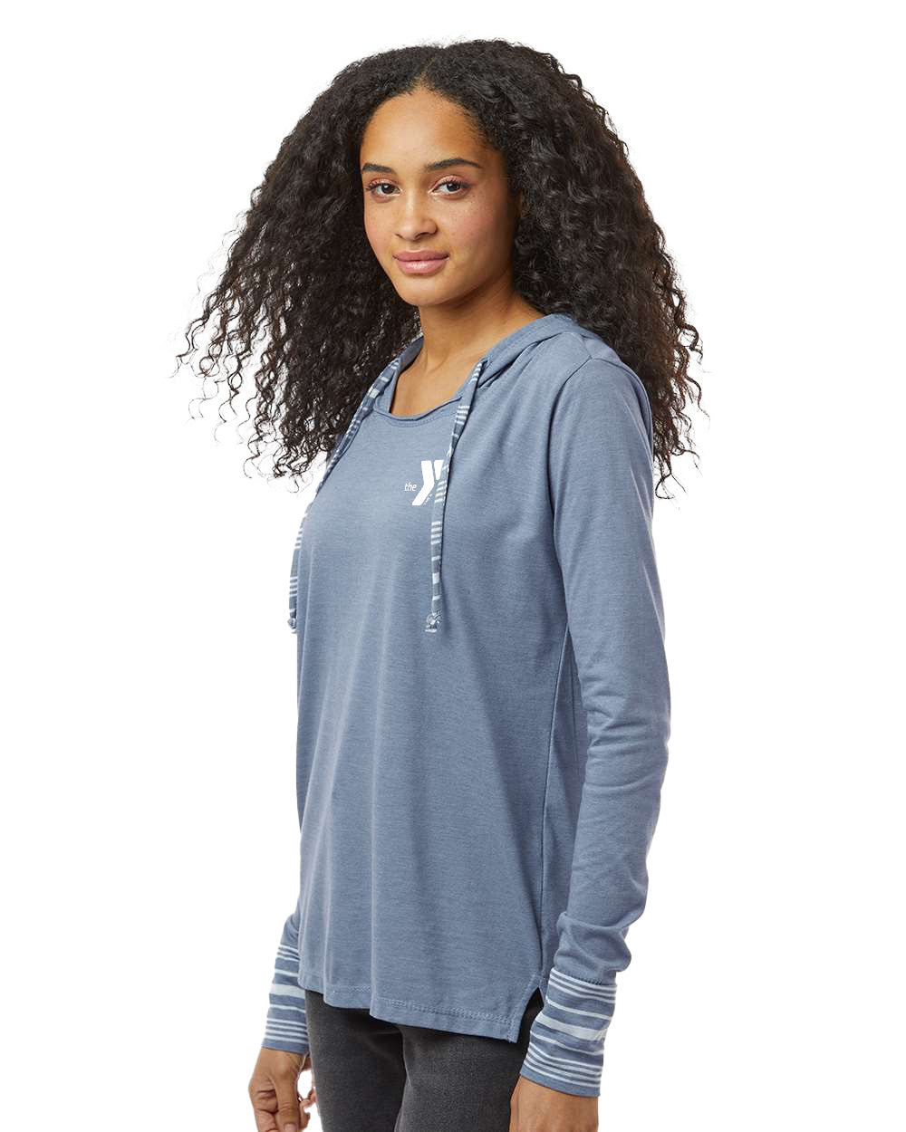 Ladies' Heathered Jersey Hooded Tunic