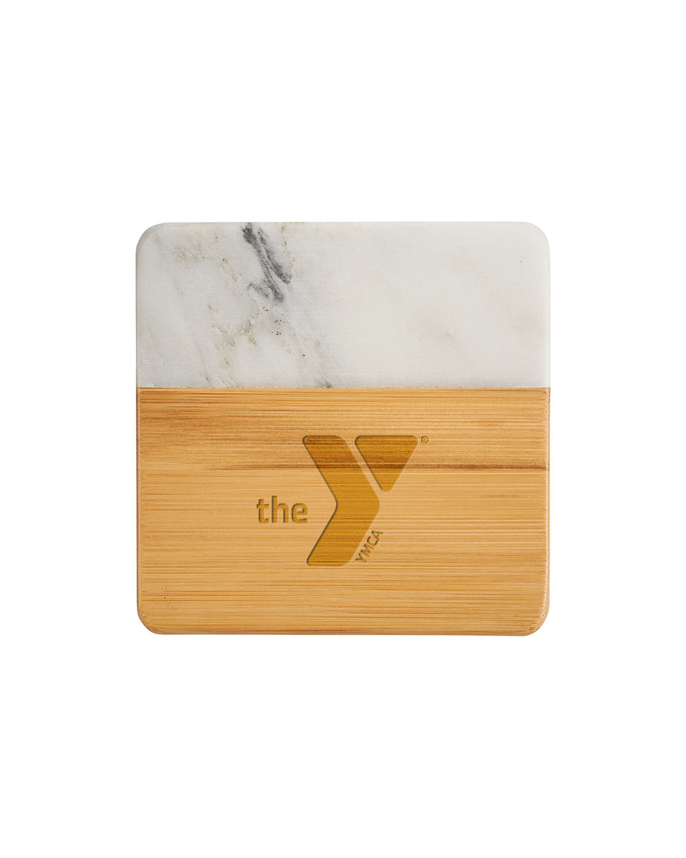 Marble & Bamboo Coaster Set