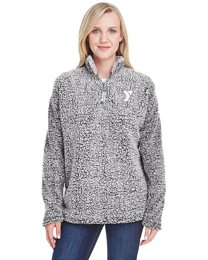 Ladies' Embroidered Sherpa 1/4 Zip